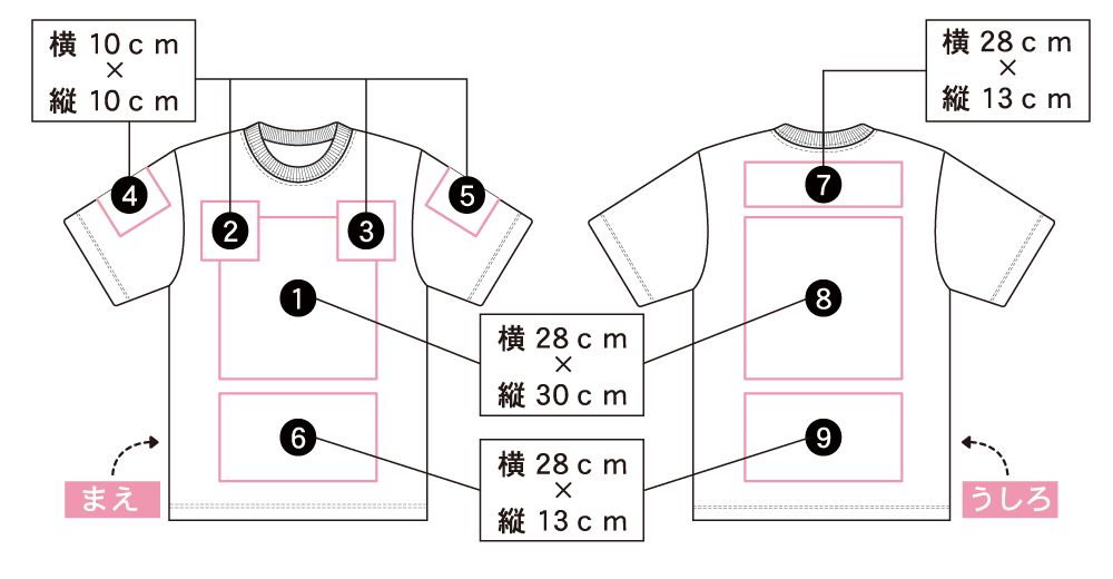 プリント可能範囲_tシャツ