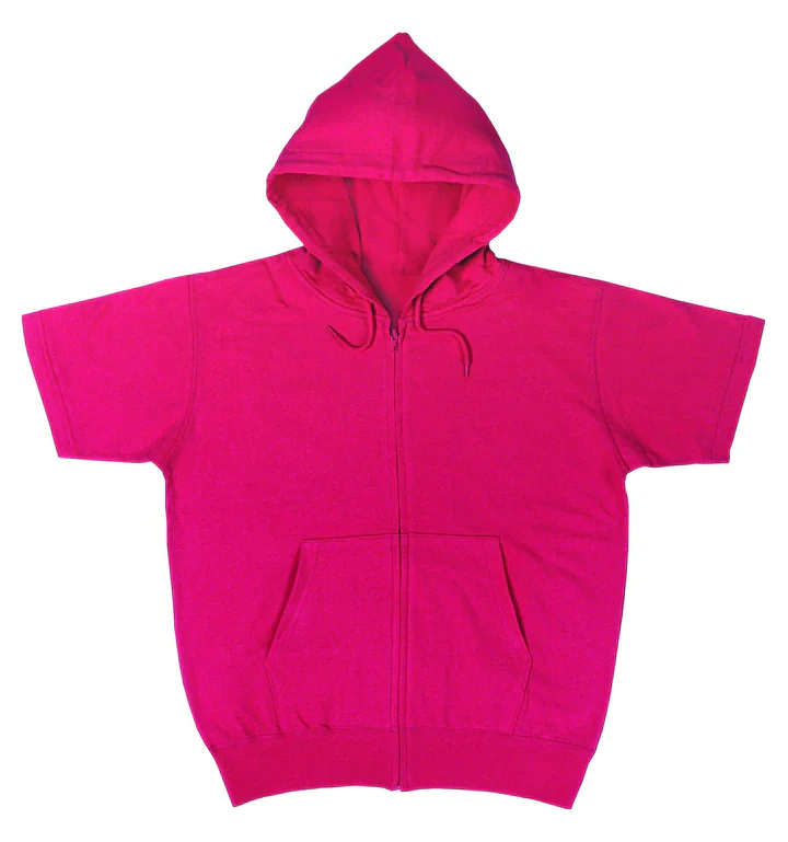 半袖ジップパーカー