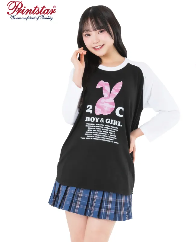 ラグラン七分袖Tシャツ