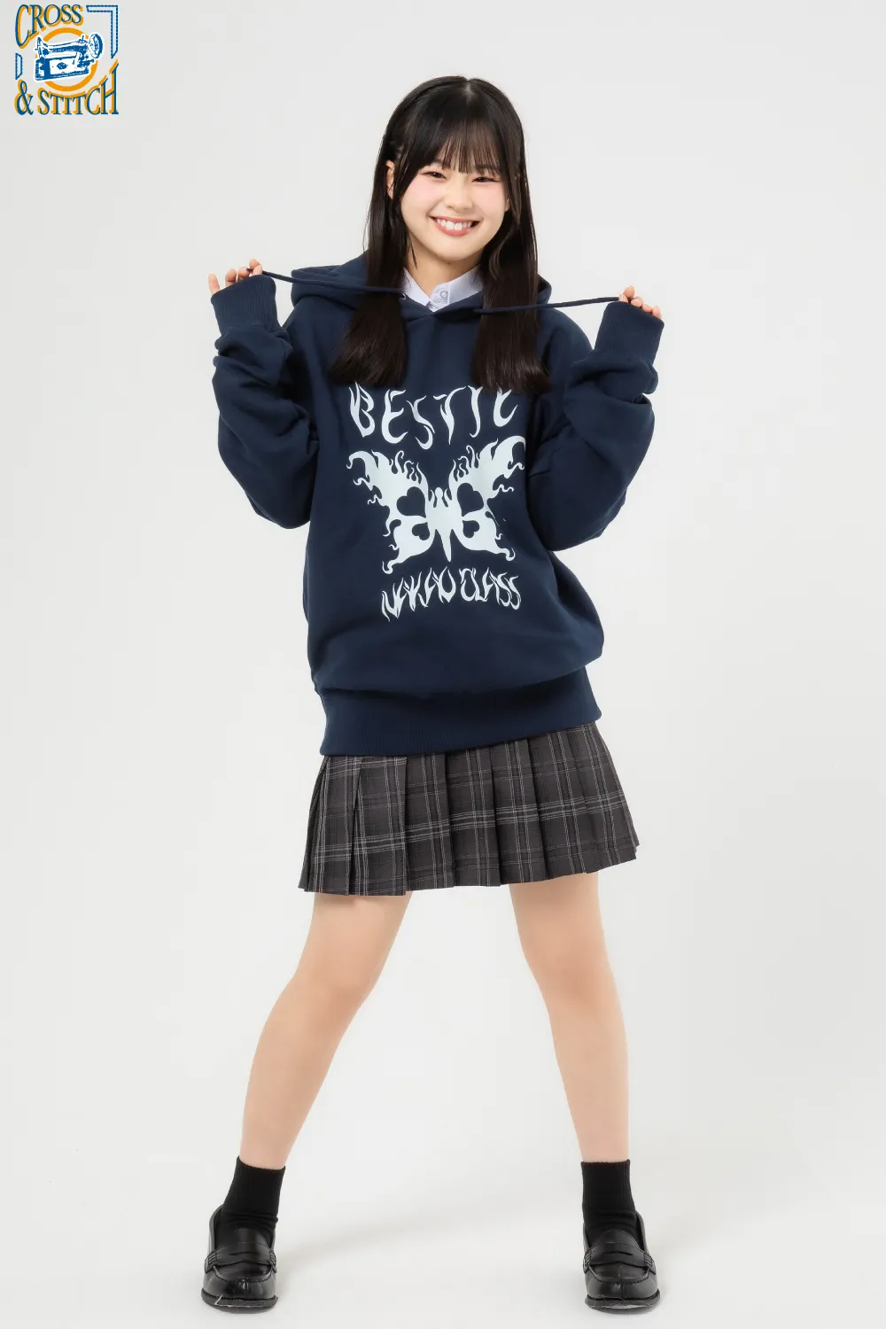 ポケットレス　パーカー