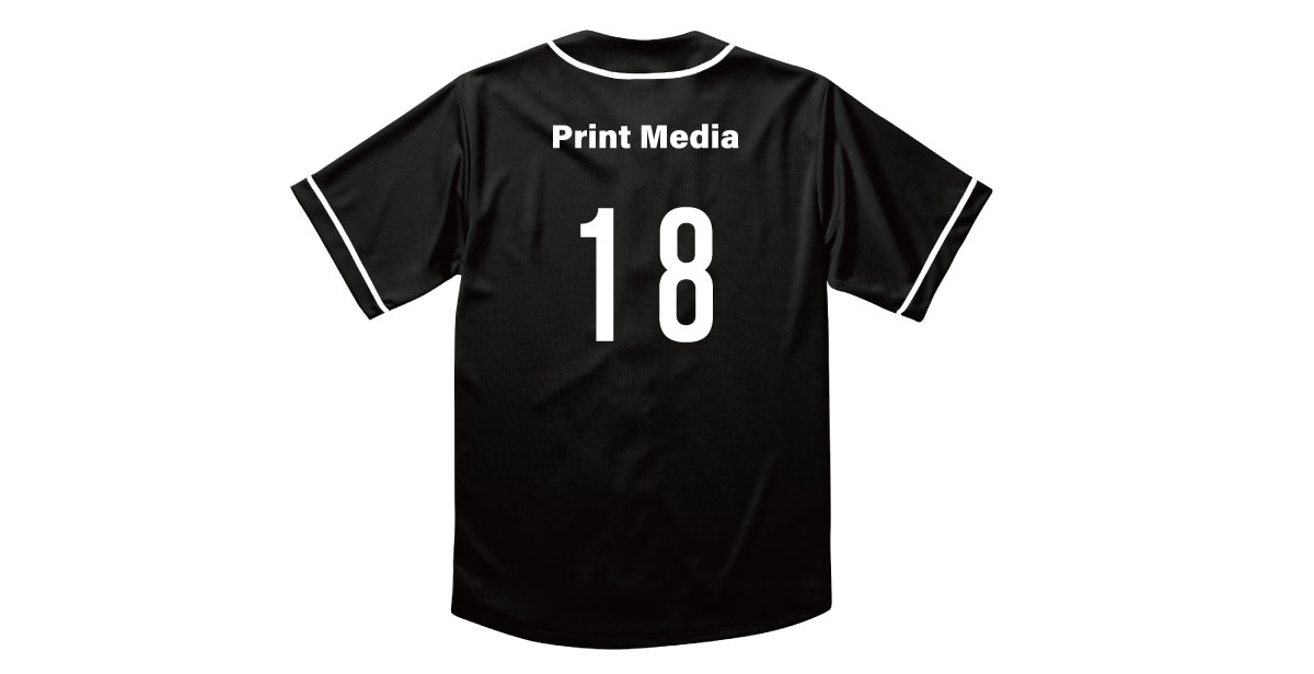 ベースボールシャツ（野球）のデザインイメージ