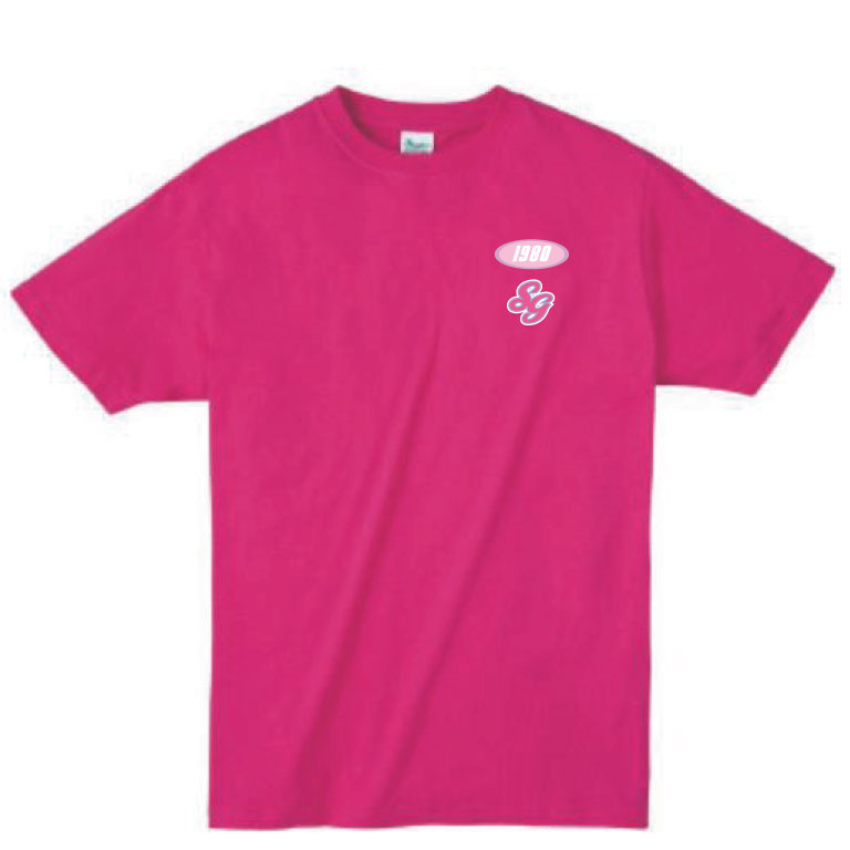 韓国風ストリートデザインのホットピンク Tシャツ