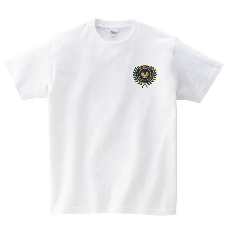 月桂樹のフルカラーデザインの白Tシャツ