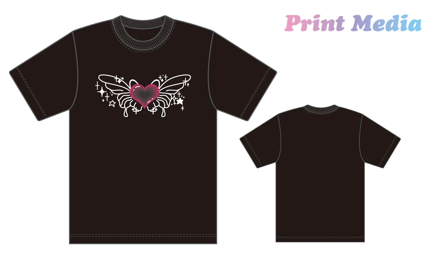 蝶々デザインTシャツ