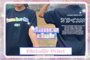 神奈川県K高等学校メタリックデザインで高見えする部活Tシャツ