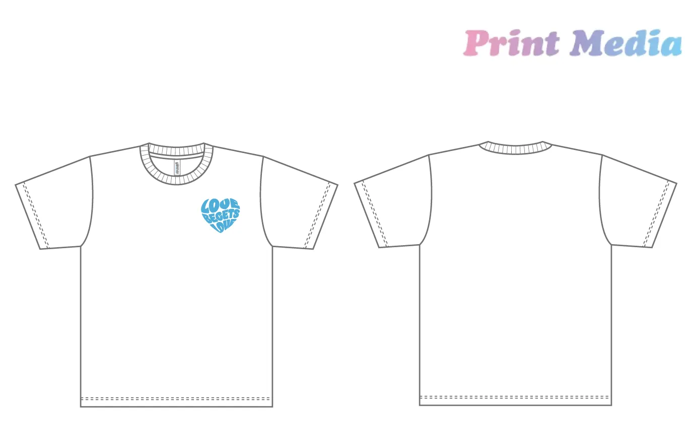 ドライTシャツ胸プリント