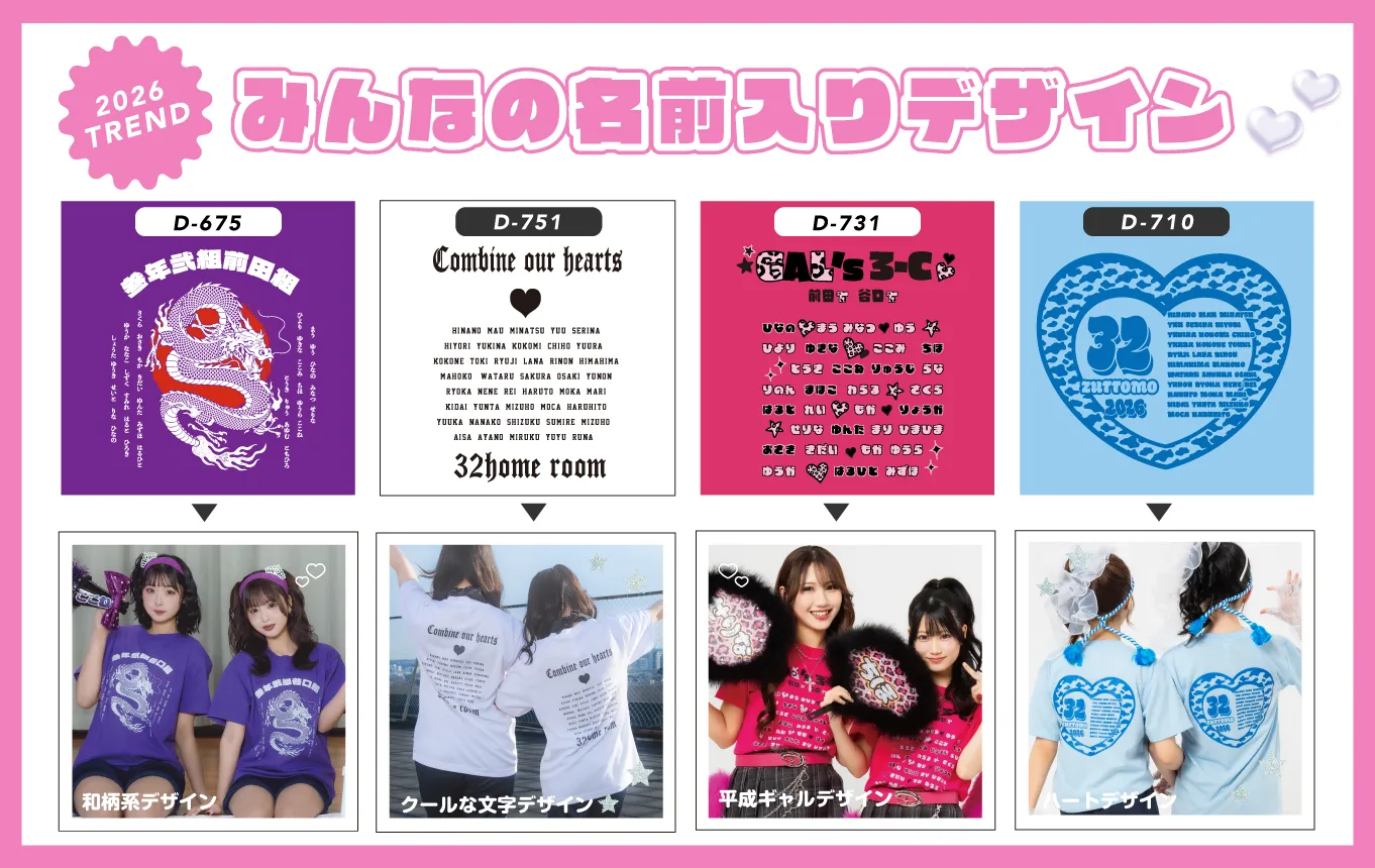 全員の名前デザイン