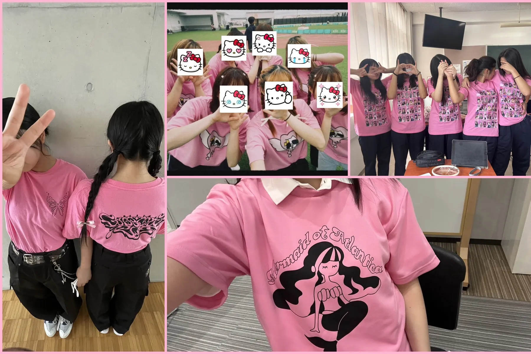 ピンクコラージュクラスTシャツ