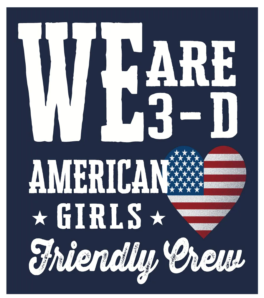 WE ARE 3-D AMERICAN GIRLSの背面デザイン