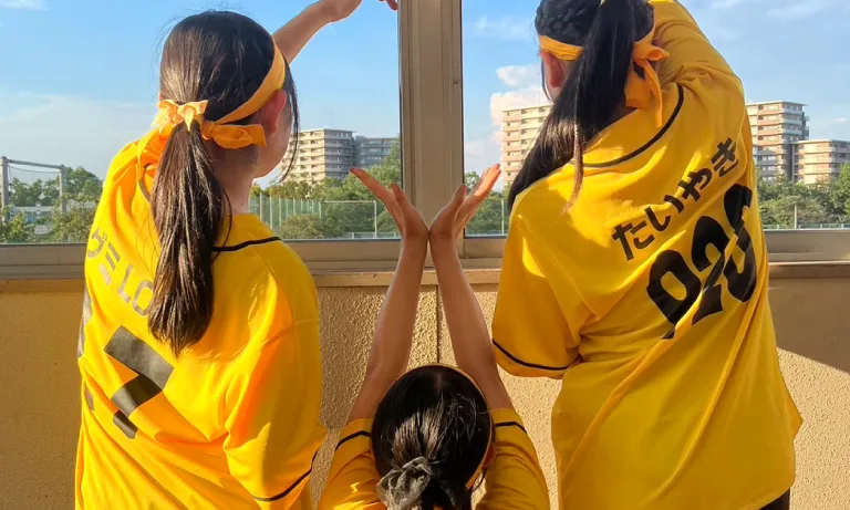 東京都H高等学校 クラスTシャツ制作事例（ベースボールドライシャツ）