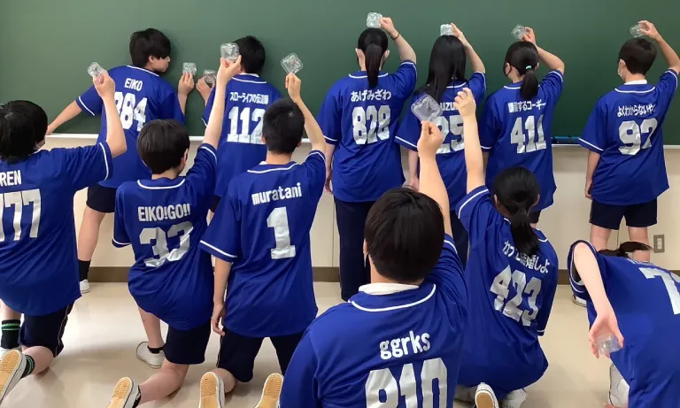 福島県R中学校 クラスTシャツ制作事例（ベースボールドライシャツ）