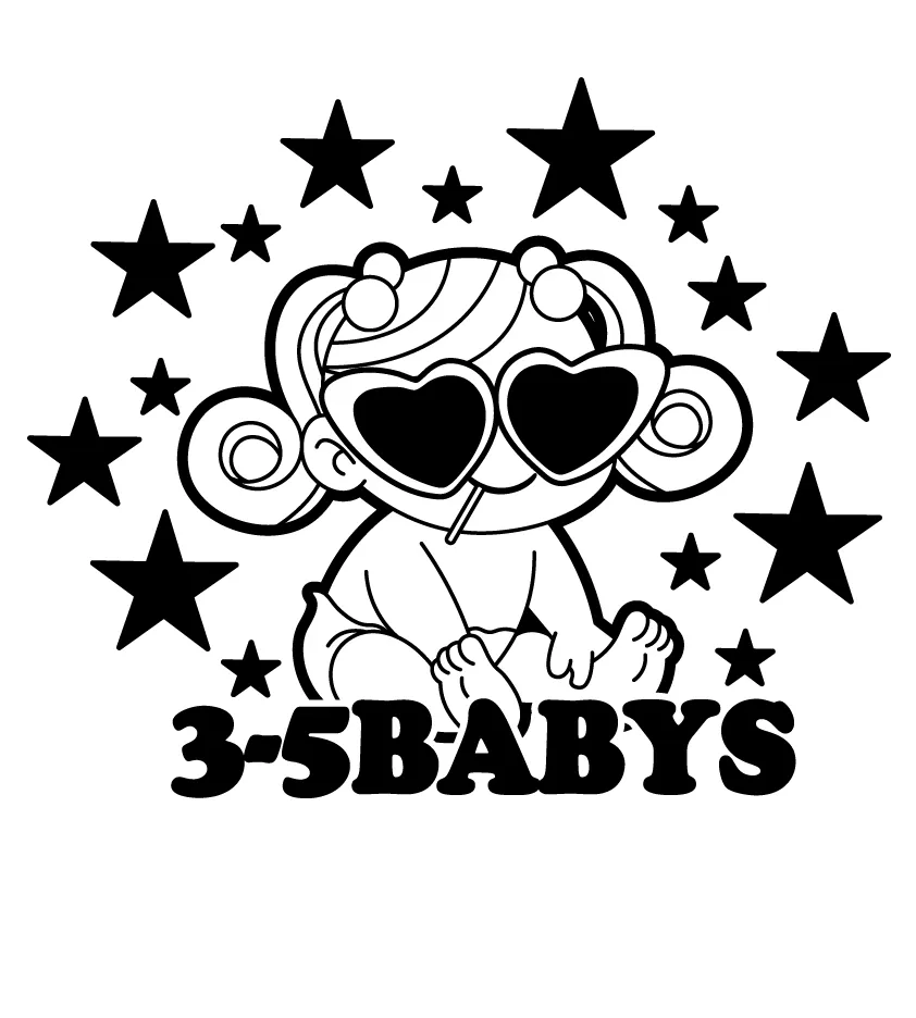 3-5BABYSの線画(塗り絵)デザイン