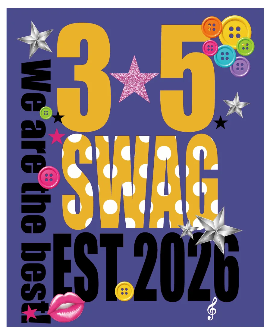 3★5 SWAG EST.2026の前面デザイン