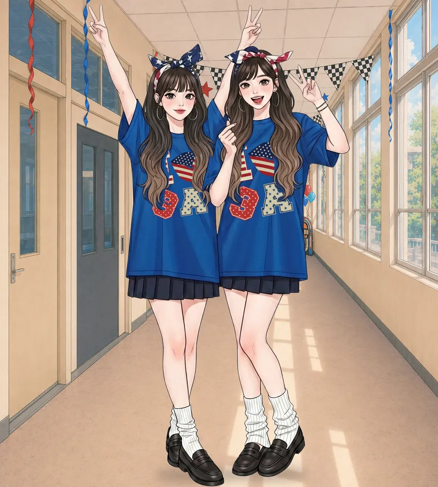 アメリカンダイナーのクラスTシャツ：D-790 の着用イメージ