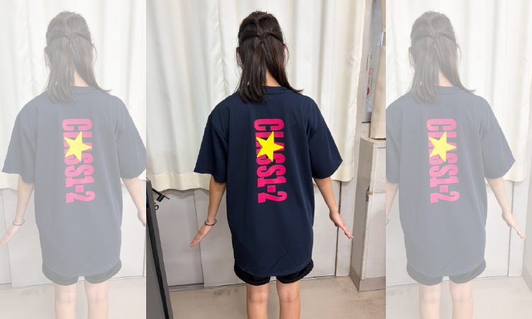 鹿児島県K高等学校1年2組さま クラスTシャツ制作事例
